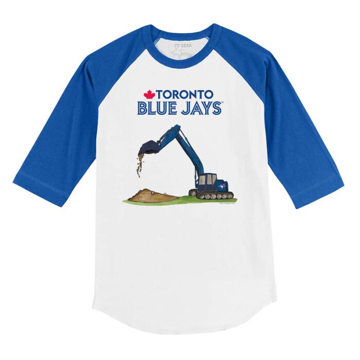 Toronto Blue Jays Excavator 3/4 Royal Blue Sleeve Raglan Shirt