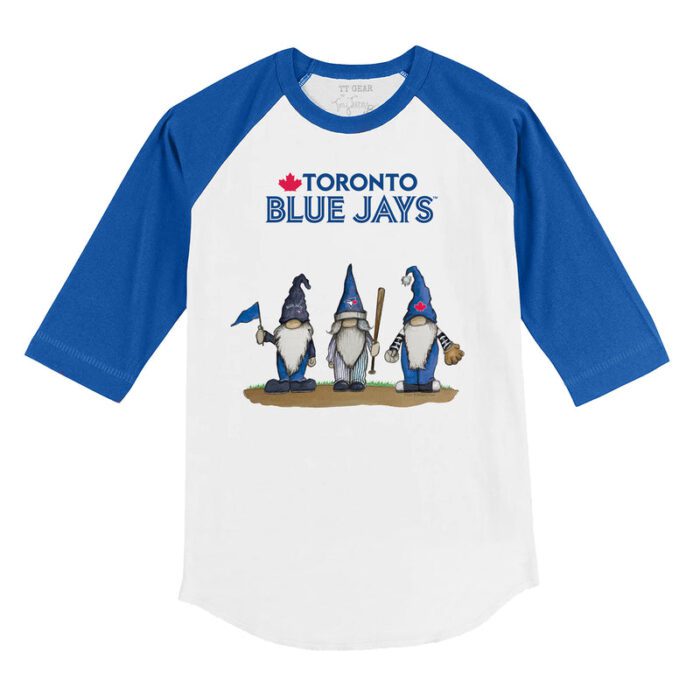 Toronto Blue Jays Gnomes 3/4 Royal Blue Sleeve Raglan Shirt