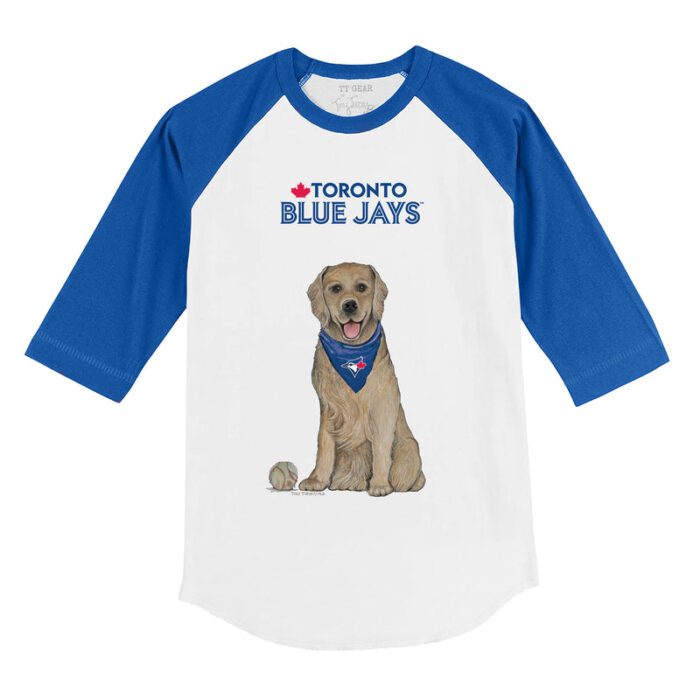 Toronto Blue Jays Golden Retriever 3/4 Royal Blue Sleeve Raglan Shirt