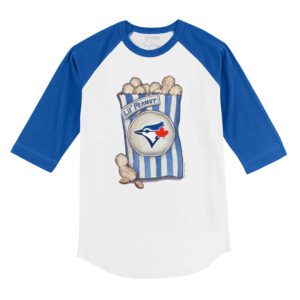 Toronto Blue Jays Lil' Peanut 3/4 Royal Blue Sleeve Raglan Shirt
