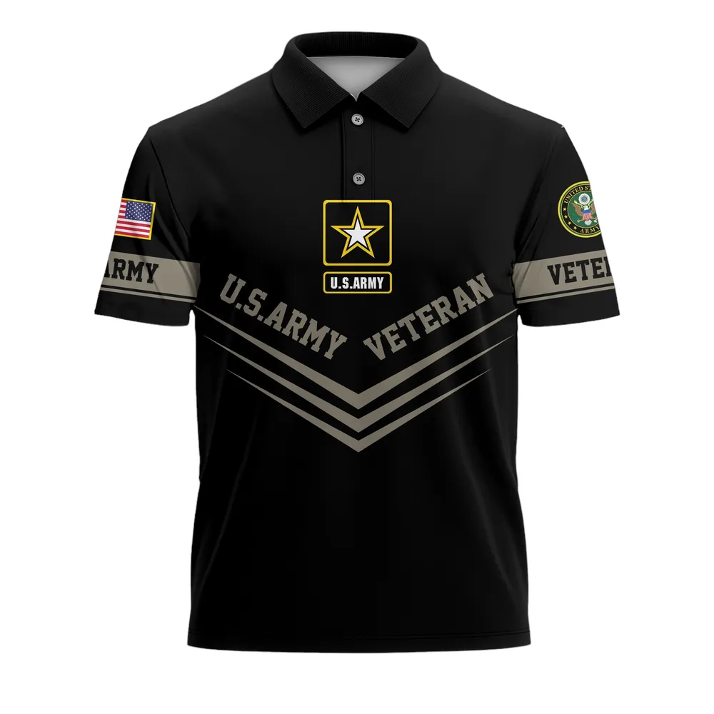 U.S. Army Short Polo Shirts Honoring All Who Served Remember Honor Respect Veteran Day PLK1697