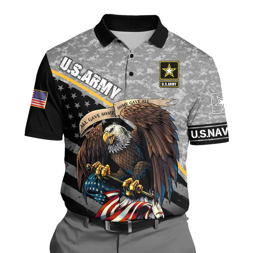 U.S. Army Short Polo Shirts Honoring All Who Served Remember Honor Respect Veteran Day PLK1699