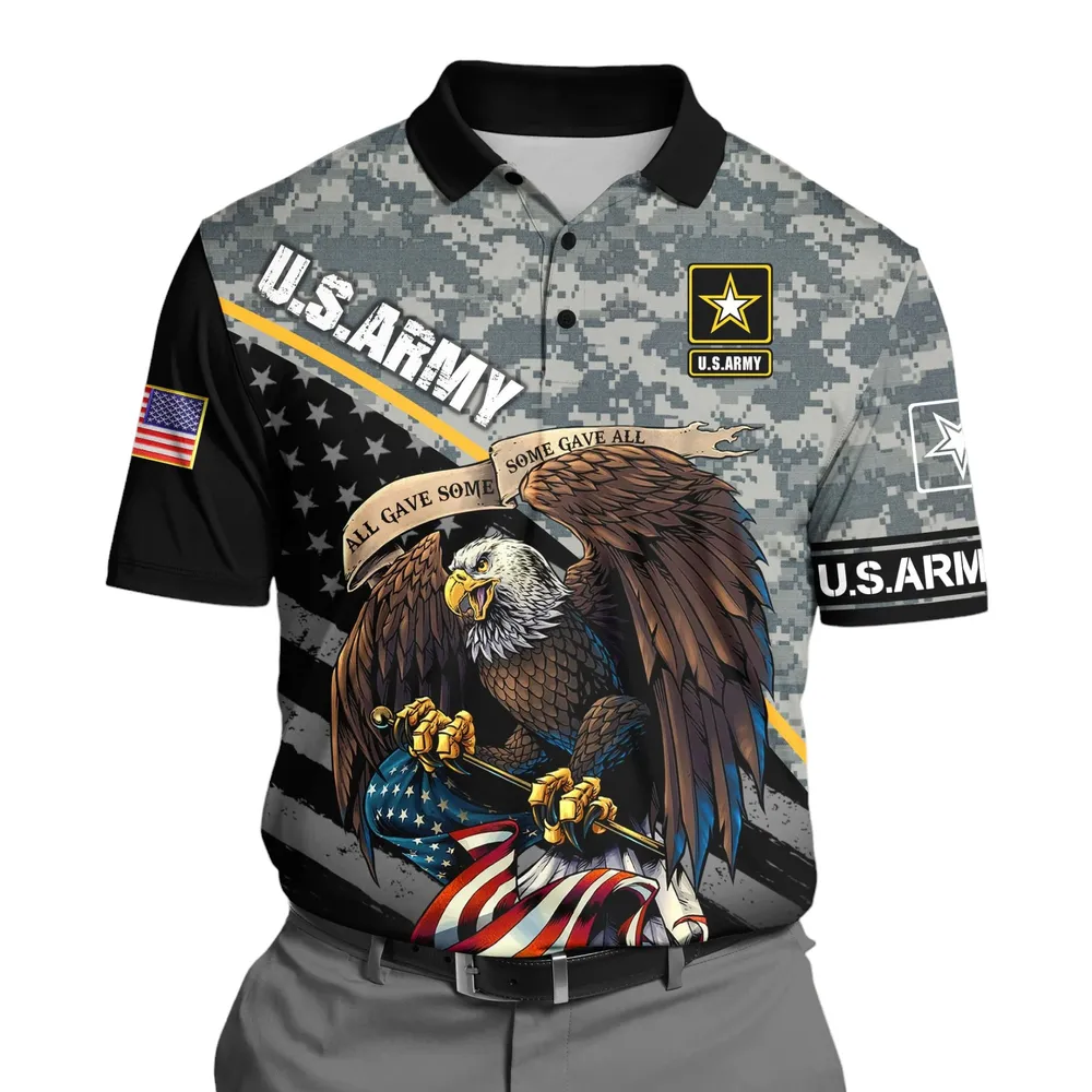 U.S. Army Short Polo Shirts Honoring All Who Served Remember Honor Respect Veteran Day PLK1701