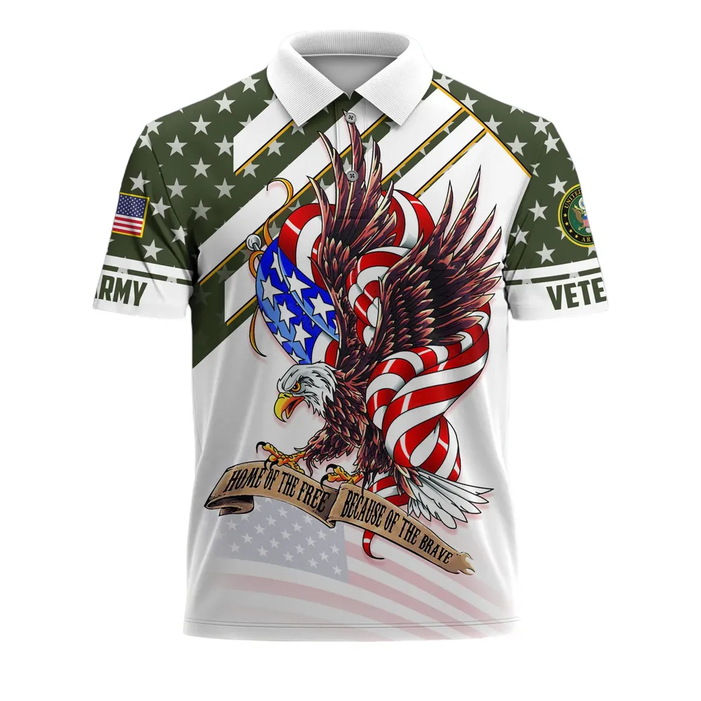 U.S. Army Short Polo Shirts Honoring All Who Served Remember Honor Respect Veteran Day PLK1717