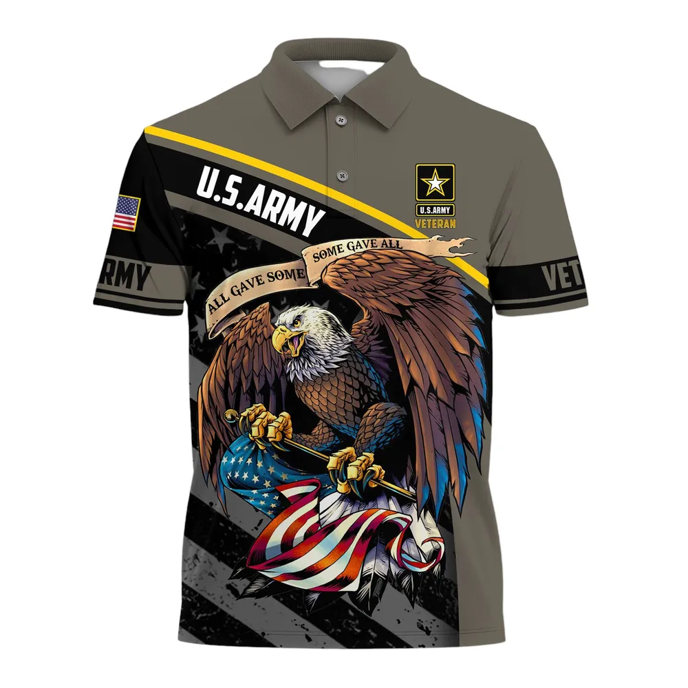 U.S. Army Short Polo Shirts Honoring All Who Served Remember Honor Respect Veteran Day PLK1720