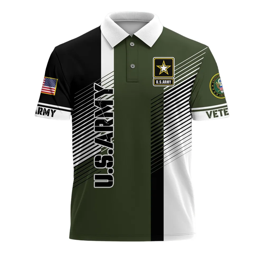 U.S. Army Short Polo Shirts Honoring All Who Served U.S. Veterans Veteran Day PLK1665