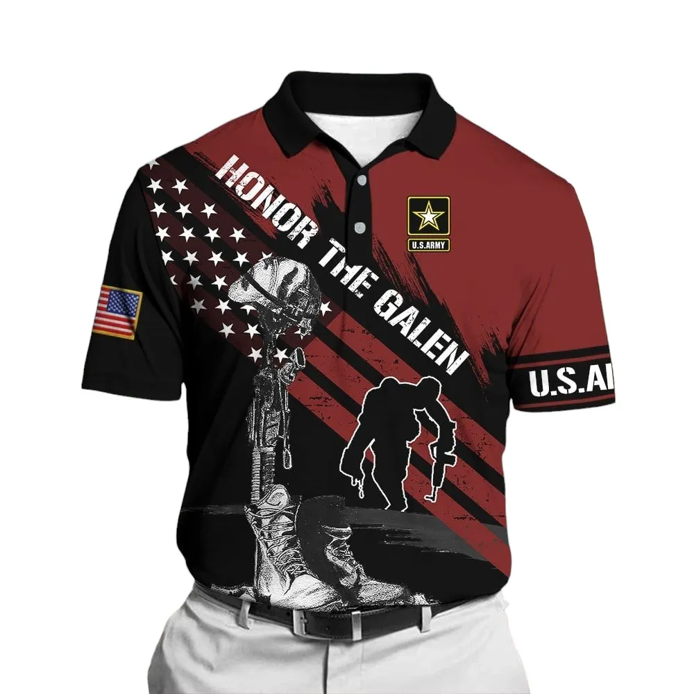 U.S. Army Short Polo Shirts Honoring All Who Served U.S. Veterans Veteran Day PLK1669