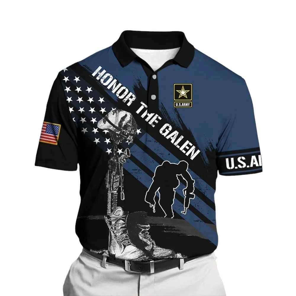 U.S. Army Short Polo Shirts Honoring All Who Served U.S. Veterans Veteran Day PLK1671