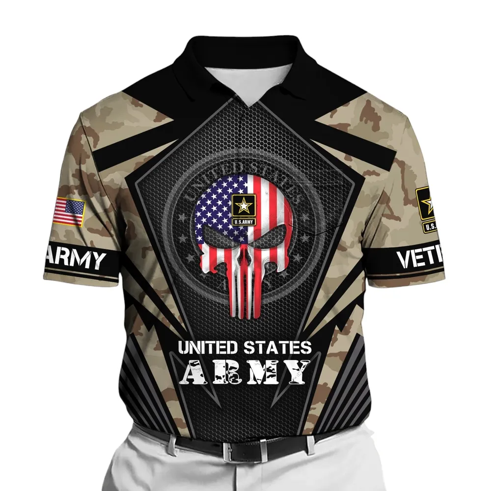 U.S. Army Short Polo Shirts Honoring All Who Served U.S. Veterans Veteran Day PLK1689