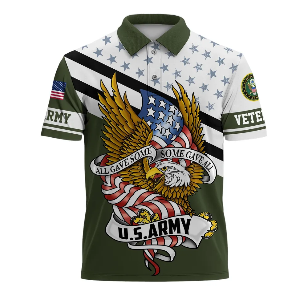 U.S. Army Short Polo Shirts Honoring All Who Served U.S. Veterans Veteran Day PLK1692