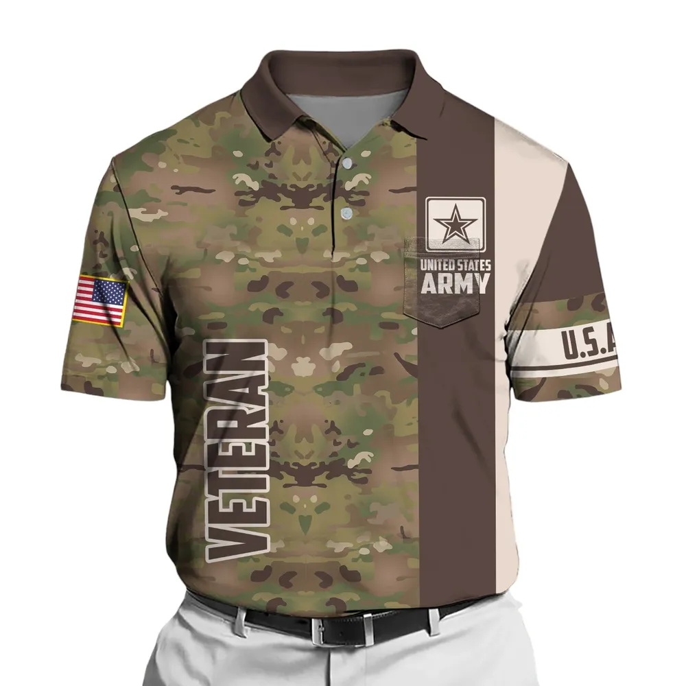 U.S. Army Short Polo Shirts U.S. Veterans Veteran Day PLK1743