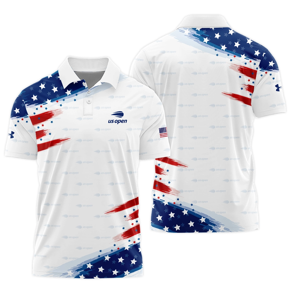 USA Flag US Open Tennis Champions Under Armour Performance Polo Shirt PLK1364