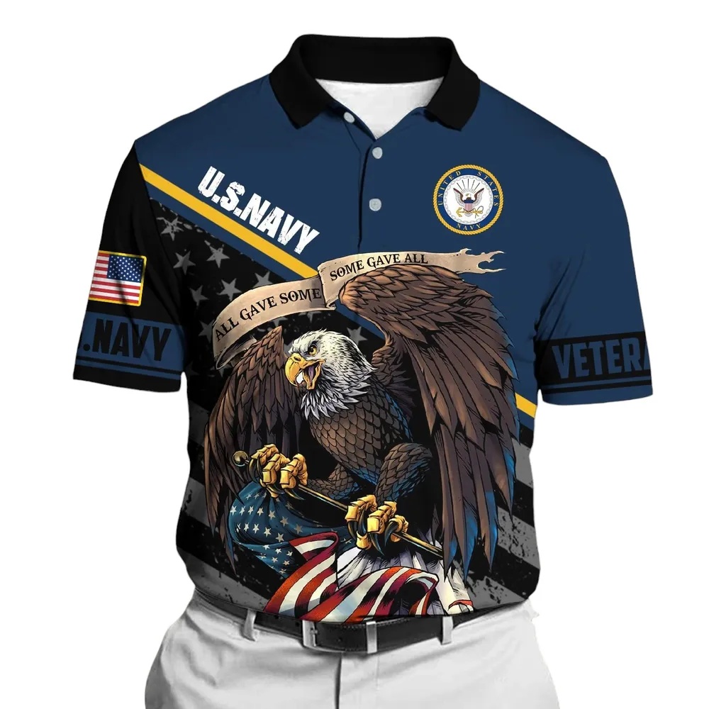 United States Navy Short Polo Shirts American Veterans Honoring All Who Served Shirt PLK1601