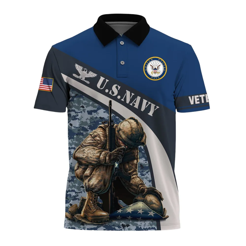 United States Navy Short Polo Shirts American Veterans Honoring All Who Served Shirt PLK1602