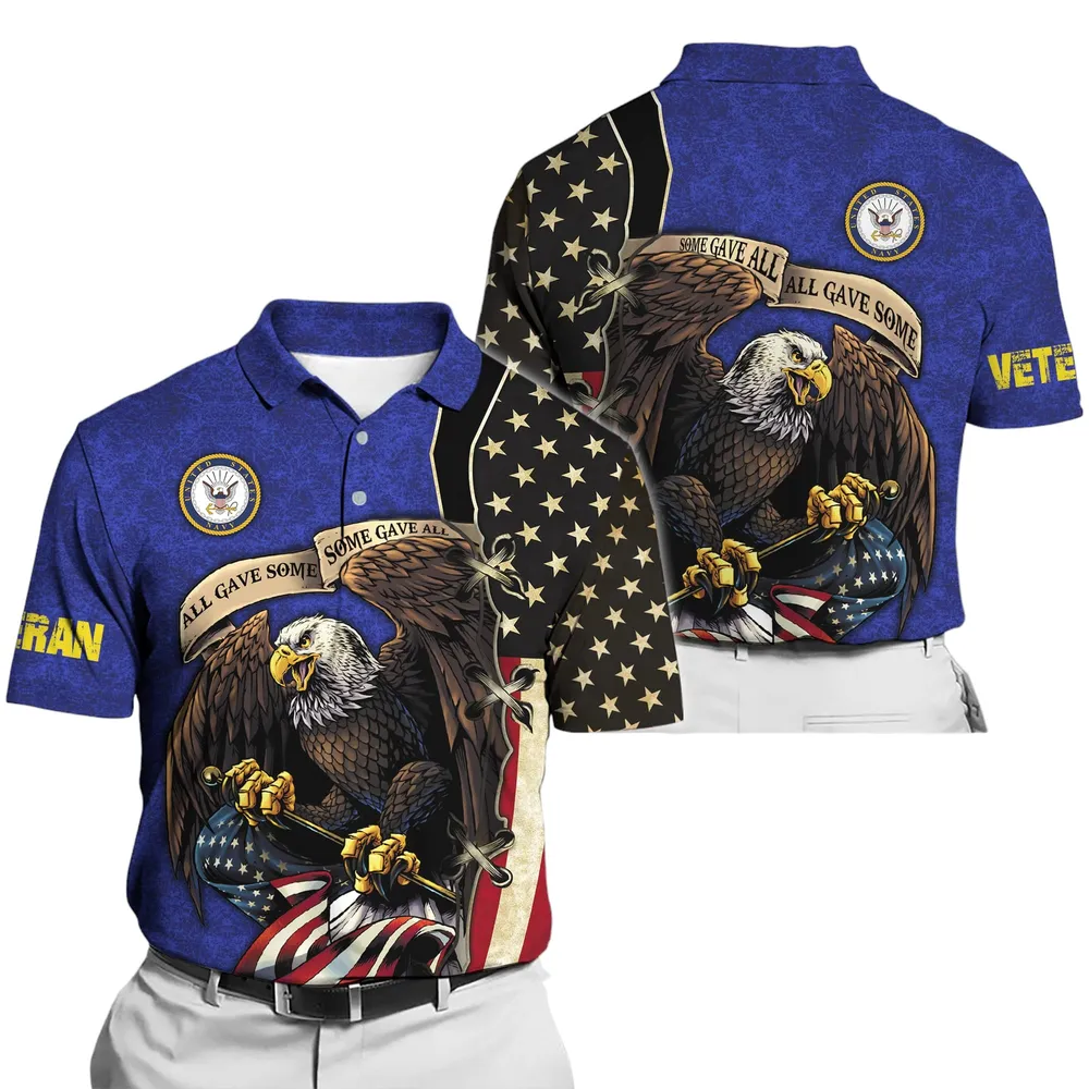United States Navy Short Polo Shirts American Veterans Honoring All Who Served Shirt PLK1607