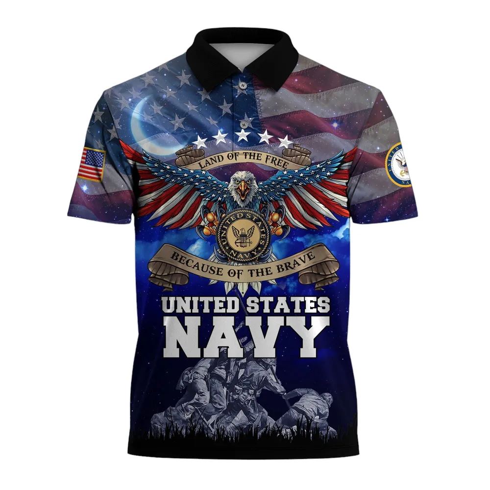 United States Navy Short Polo Shirts American Veterans Honoring All Who Served Shirt PLK1617