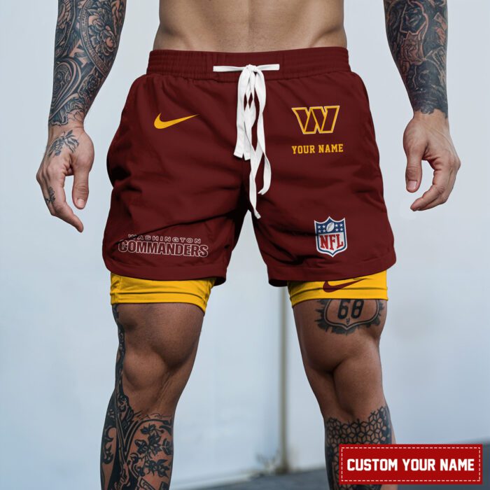 Washington Commanders NFL Personalized Double Layer Shorts For Fans WDS1095
