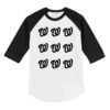 Washington Nationals Logo Grid 3/4 Black Sleeve Raglan Shirt