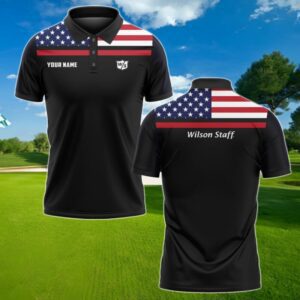 Wilson Staff Golf Polo Shirt US FLag Custom Collection