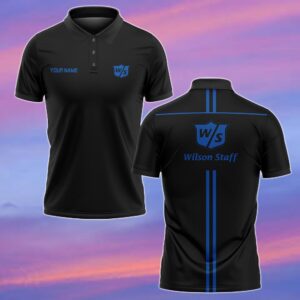 Wilson Staff Personalized Golf Polo Shirts - Blue WPL1107