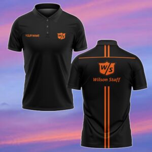 Wilson Staff Personalized Golf Polo Shirts - Orange WPL1104