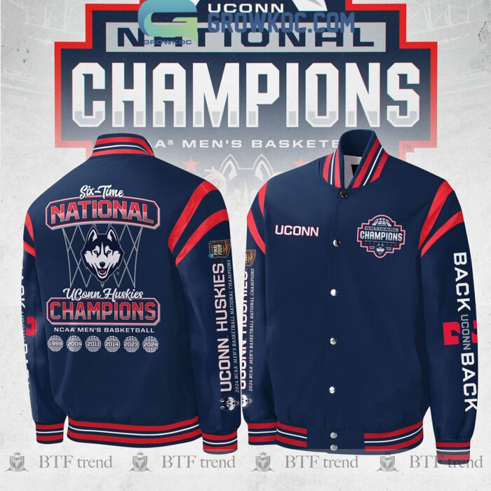 6 Times Champions Uconn Huskies National Champions Baseball Jacket GBJ1067