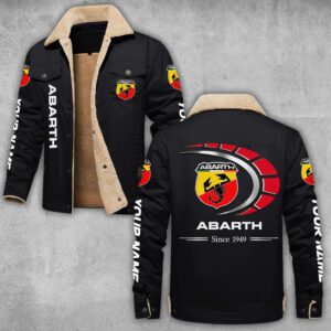 Abarth Lapel Collar Fleece Cargo Jacket Winter Jacket LCJ1082