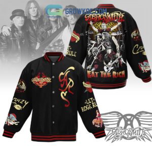 Aerosmith Eat The Rich Let Rock Baseball Jacket GBJ1204