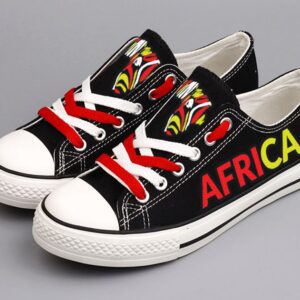 African Shoes African Map Low Top Canvas Sneakers ELT1079