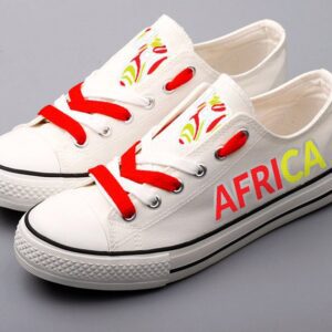 African Shoes African Map Low Top Canvas Sneakers ELT1097