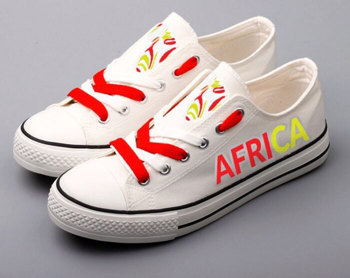 African Shoes African Map Low Top Canvas Sneakers ELT1097