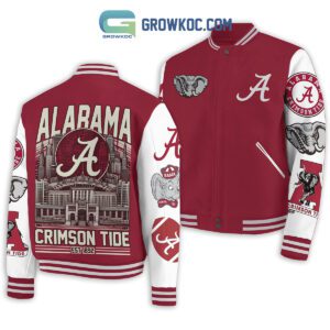 Alabama Crimson Tide Roll Tide Est 1892 Baseball Jacket GBJ1219