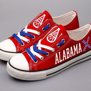 Alabama Shoes Alabama State Low Top Canvas Sneakers ELT1173