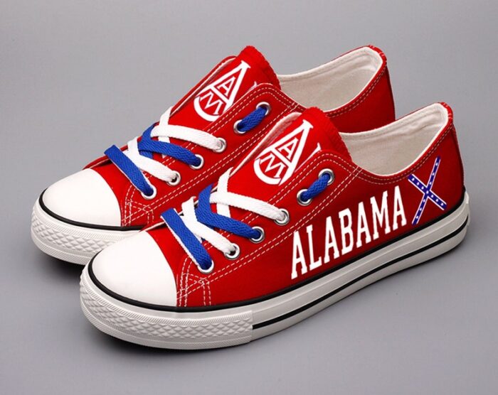 Alabama Shoes Alabama State Low Top Canvas Sneakers ELT1173