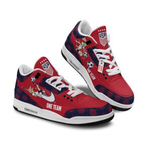 American Women Soccer Jordan 3 Sneakers Custom Shoes WJD3202