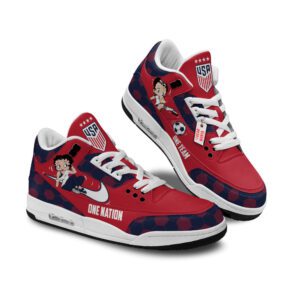 American Women Soccer Jordan 3 Sneakers Custom Shoes WJD3217