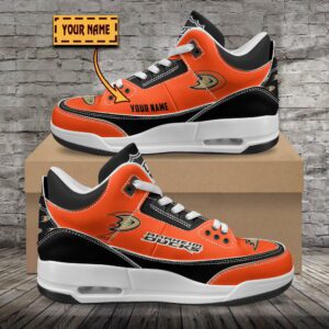 Anaheim Ducks NHL Personalized Jordan 3 Sneakers JD3 Shoes For Fans WJD3000