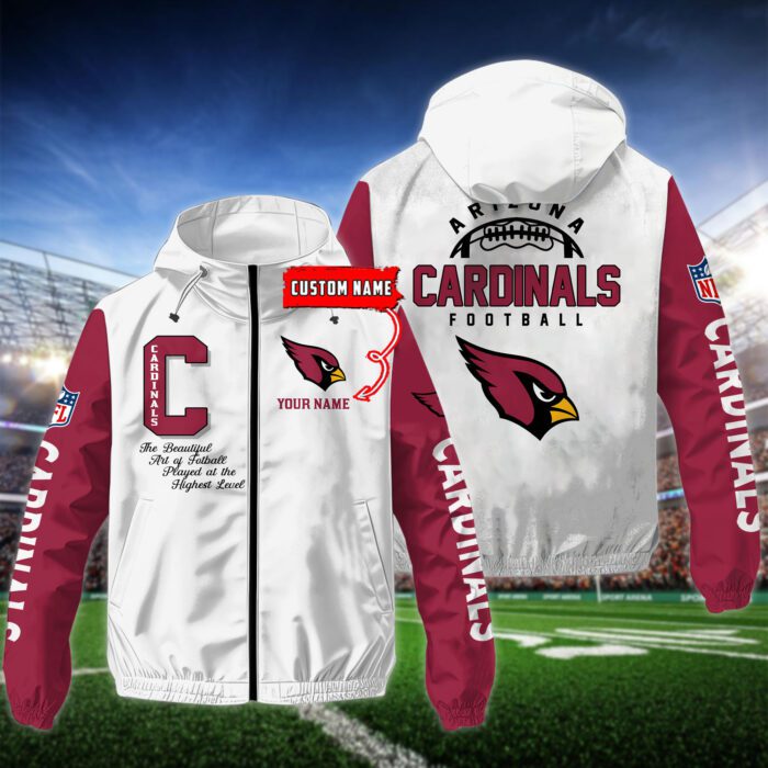 Arizona Cardinals Personalized NFL Windbreaker Outdoor Camo Jacket WWB1096