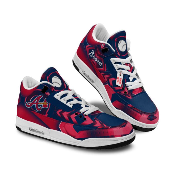 Atlanta Braves Jordan 3 Sneakers Custom Shoes WJD3121