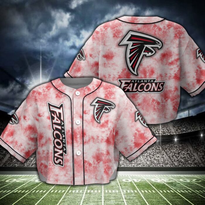 Atlanta Falcons Crop Top Baseball Jersey CBJS1008