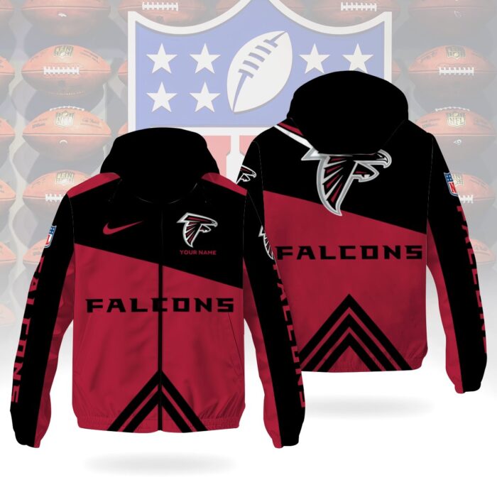 Atlanta Falcons NFL Custom Windbreaker Outdoor Jacket Sport Fan Gift WWB1002