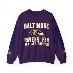 Baltimore Ravens Crewneck Sweatshirt - Fan Now and Forever JSH1047