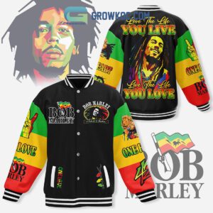 Bob Marley Live The Life Baseball Jacket GBJ1354