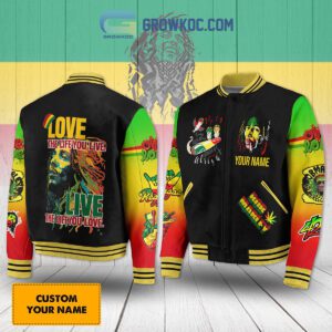 Bob Marley Love The Life You Live Personalized Baseball Jacket GBJ1322