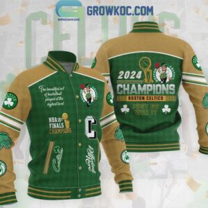 Boston Celtics Just Go Win It 2023-2024 NBA Finals Champions Baseball Jacket GBJ1012