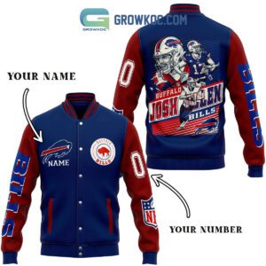 Buffalo Bills Josh Allen Personalized Baseball Jacket GBJ1494