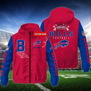 Buffalo Bills Personalized NFL Windbreaker Outdoor Camo Jacket WWB1105