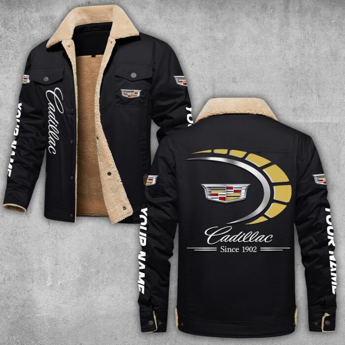 Cadillac Lapel Collar Fleece Cargo Jacket Winter Jacket LCJ1030