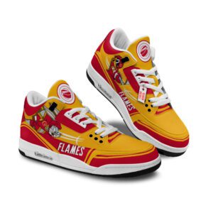 Calgary Flames Jordan 3 Sneakers Custom Shoes WJD3197