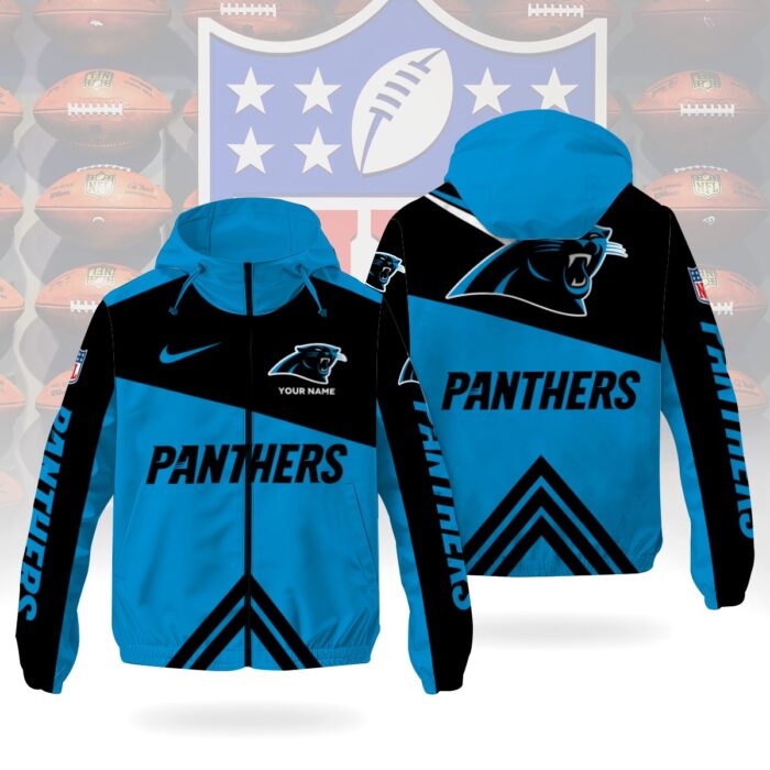 Carolina Panthers NFL Custom Windbreaker Outdoor Jacket Sport Fan Gift WWB1004